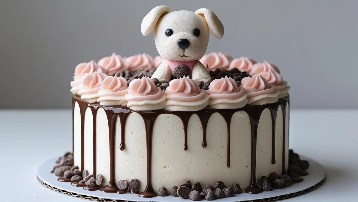 Dog Doll Cake with small plush in centre